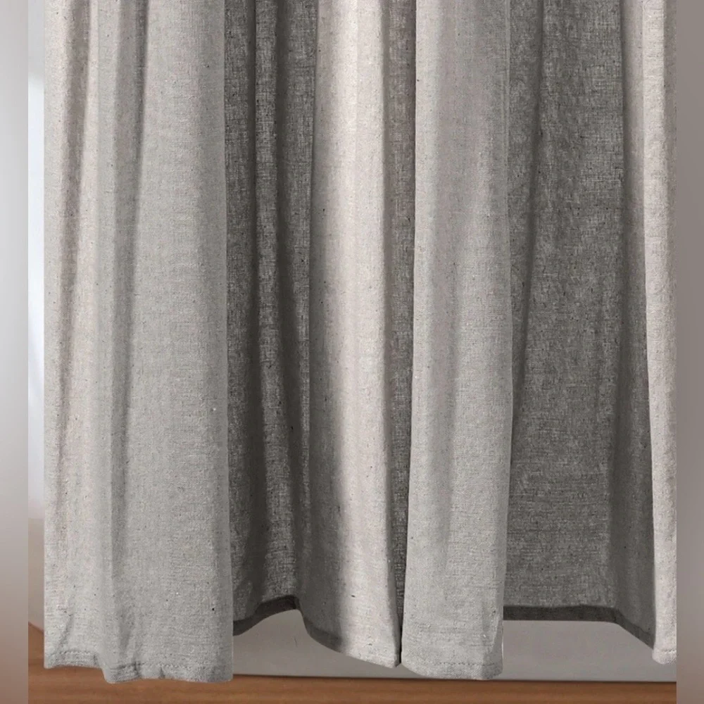 Lush Decor Linen Button Shower Curtain 72